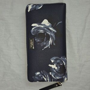 Kate Spade NEW Midnight Navy Blue Floral Wallet NEW With Tags